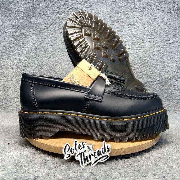 Dr. Martens Adrian Quad Loafers Size 9-13 Men Tassel Black - Picture 1 of 7